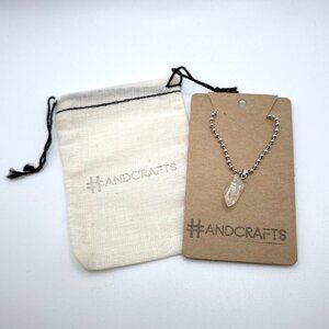 Minimalist Clear Quartz Point Pendant Necklace